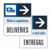 Site Logistics Deliveries Icon, Right Arrow, 36"x42"