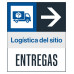 Site Logistics Deliveries Icon, Right Arrow, 36"x42"