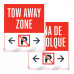 Tow Away Zone Double Arrows, 36"x42"