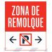 Tow Away Zone Double Arrows, 36"x42"