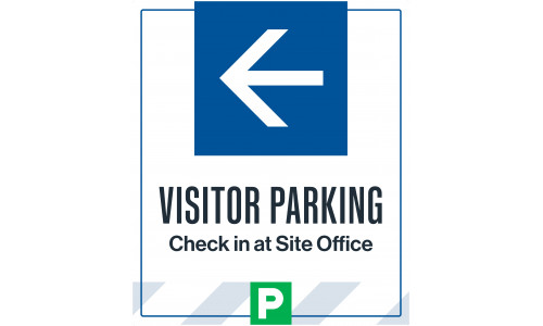 Visitor Parking Left Arrow, 36"x42"