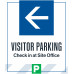 Visitor Parking Left Arrow, 36"x42"