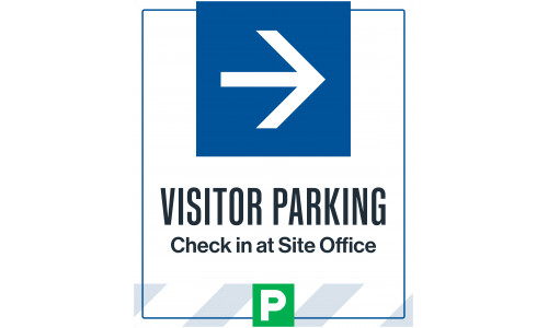 Visitor Parking Right Arrow, 36"x42"