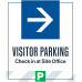 Visitor Parking Right Arrow, 36"x42"
