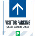 Visitor Parking Straight Arrow, 36"x42"