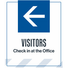 Visitors Check In Left Arrow, 36"x42"