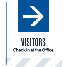 Visitors Check In Right Arrow, 36"x42"