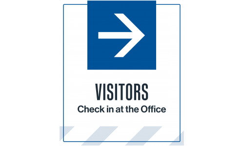 Visitors Check In Right Arrow, 36"x42"
