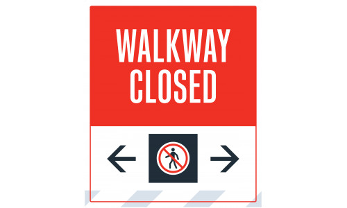 Pedestrian Walkway Closed, 36"x42"