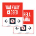 Pedestrian Walkway Closed, 36"x42"
