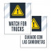 Watch for Trucks, 36"x42"