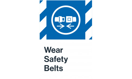 Wear Safety Belts, 24"x36"