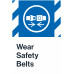 Wear Safety Belts, 24"x36"