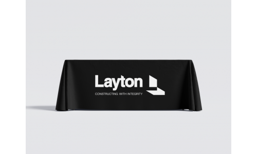 Layton Tablecloth, Drape, 4 sides, Fits 8-foot table Layton Tablecloth, Drape, 4 sides, Fits 8-foot table
